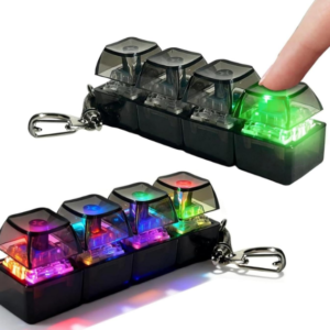 2 Stück Tastatur Fidget Toy - 4 Tasten 7 Farben Leuchtende Tastatur-Fidget-Toy